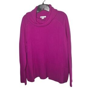 Athleta Women's Purple Pink Wool Cashmere Blend Turtleneck Sweater Size Large
